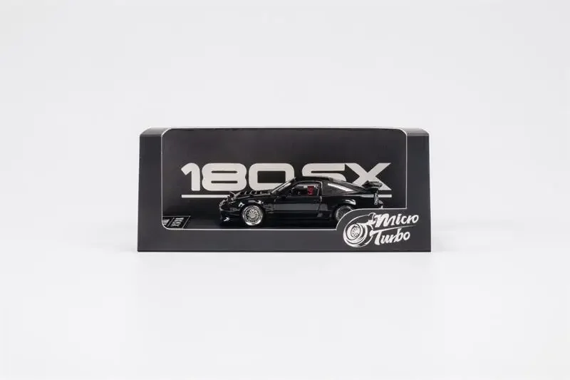 Micro Turbo 1:64 180SX TPYE X Metallic black Diecast Model Car