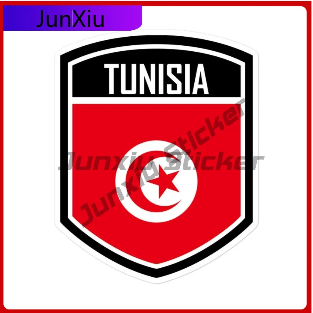 

Tunisia Flag Emblem Unique Stylish High Quality Stickers Waterproof Vinyl Decal Scratch Cover and All Weather