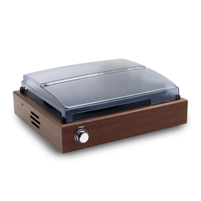 3-Speed Classic Phonograph Gramophone Belt-Driven Turntable Vinyl LP Record Player W/ 2 Built-in Stereo Speakers