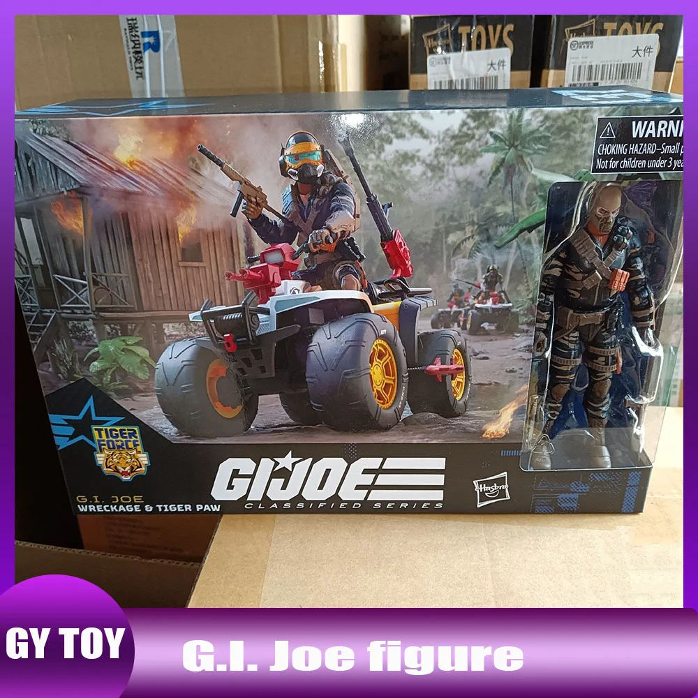 

G.I. Joe Classified Series 6" Wreckage Tiger Paw Off-Road Vehicle & Jason Shockwave Faria Night Pursuit Motorcycle Toy Kid Gifts