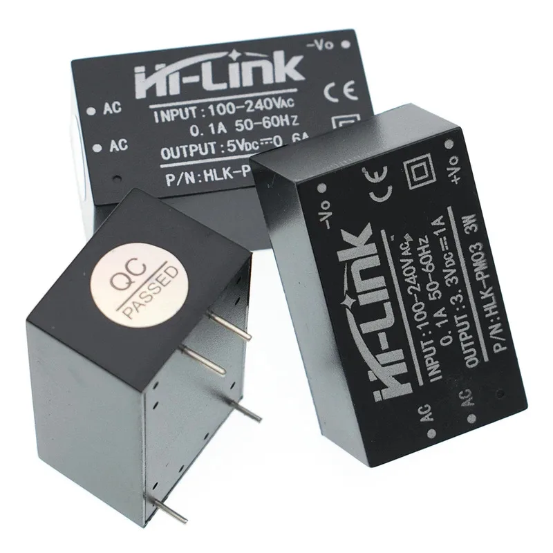 

HLK-PM01 HLK-PM03 HLK-PM12 AC-DC 220V to 5V/3.3V/12V Mini Power Supply Module Intelligent Household Switch HLK-5M05