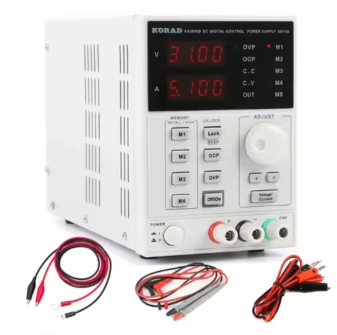 KORAD Alimentation CC industrielle KA3003D, CV/CC automatique, conception compacte, test QC