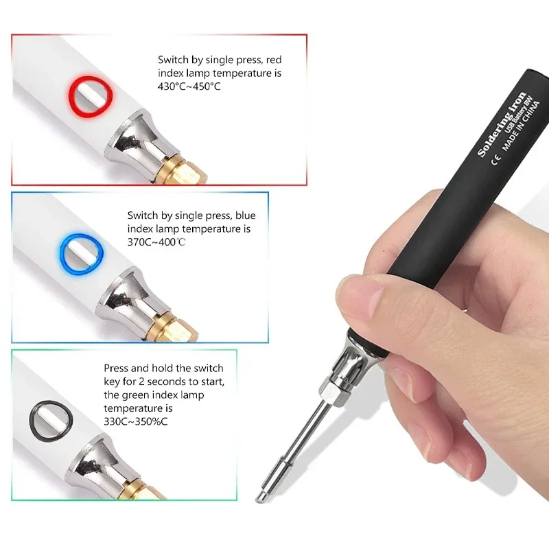 

5V 8W Battery Powered Soldering Iron Electric with USB Charge Soldering Iron Set Soldering Wireless Charging Welding Solder Iron