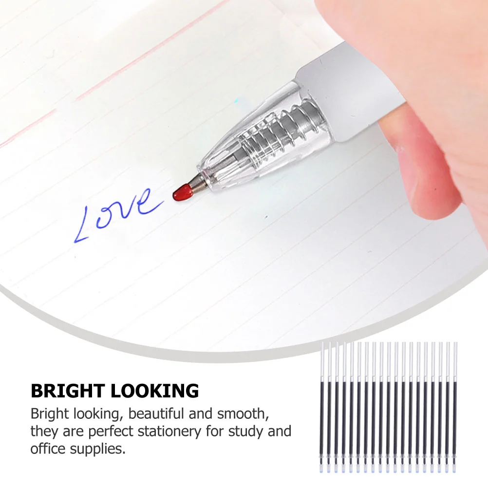 100 Pcs Refill Replacements Pens Ball Point Universal Office Refills Plastic Gel Ink