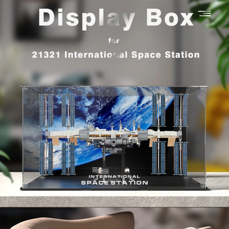 Acrylic Display Box for Lego  21321 International Space Station Dustproof Clear Display Case (Toy Bricks Set not Included）