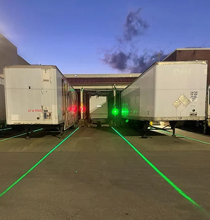 Trucks Trailers dock safety guide line projector Docking assist parking System virtual reversing aid lane