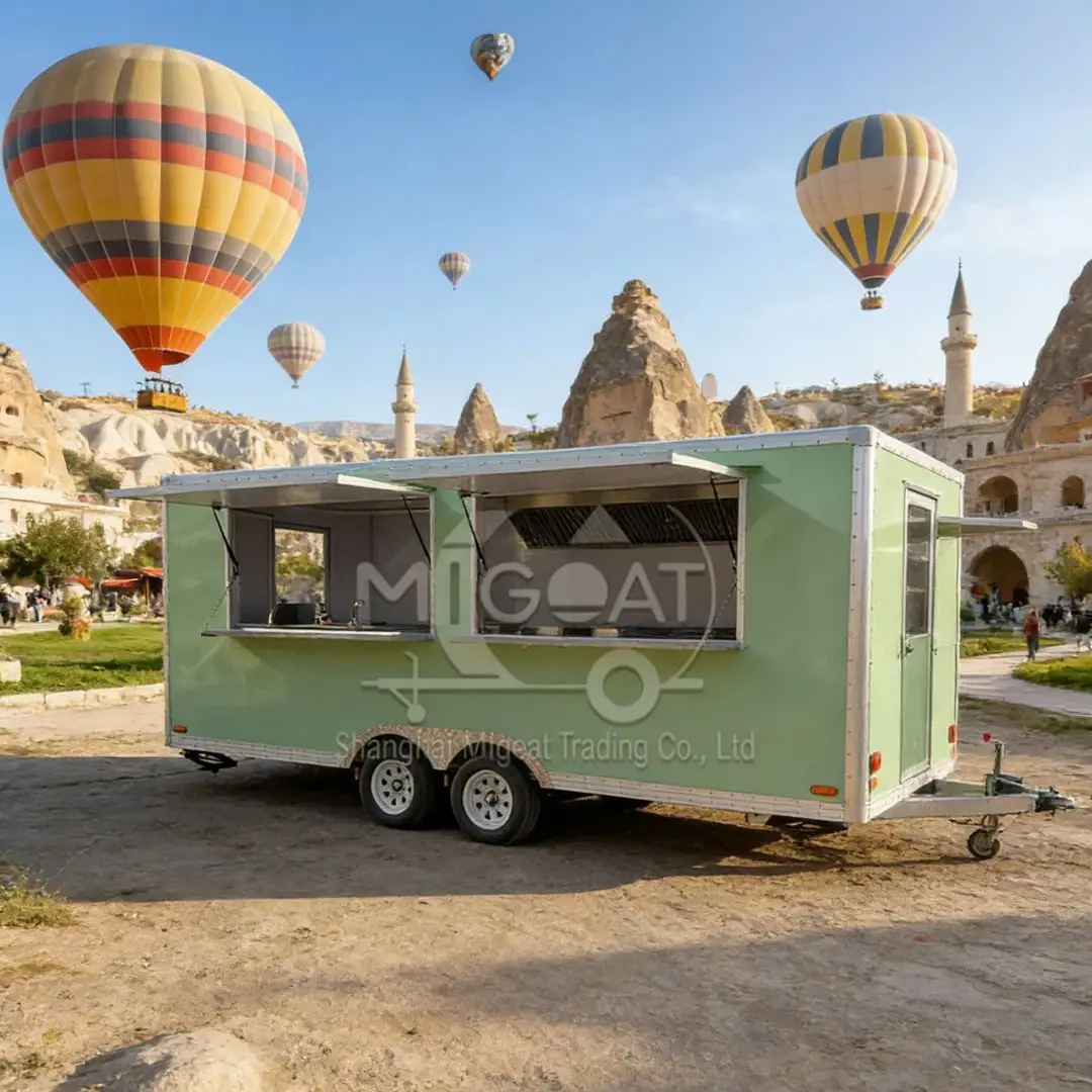 

6-метровый двухосный фудтрак из нержавеющей стали с 2 сервисными окнами, мобильная кухня для кейтеринга, продается