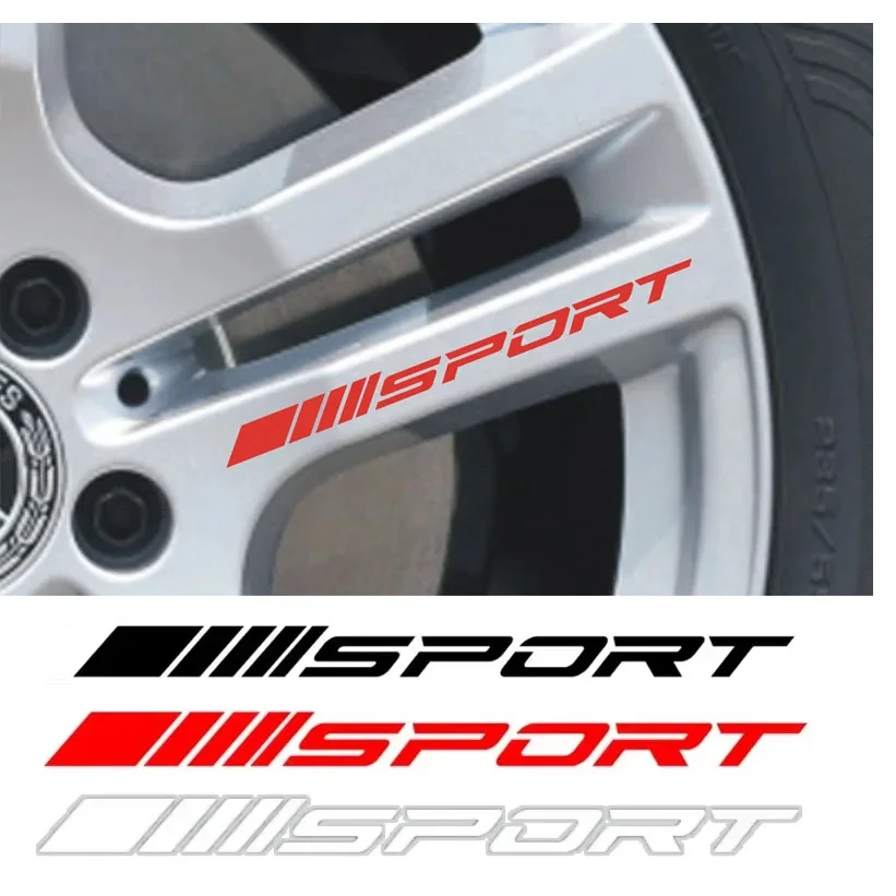 

Fashion 4pc Car Stickers Wheels Rims Sport Racing DIY Stripes Decorative Stickers Emblem Car Styling Car SUV Truck Accessories