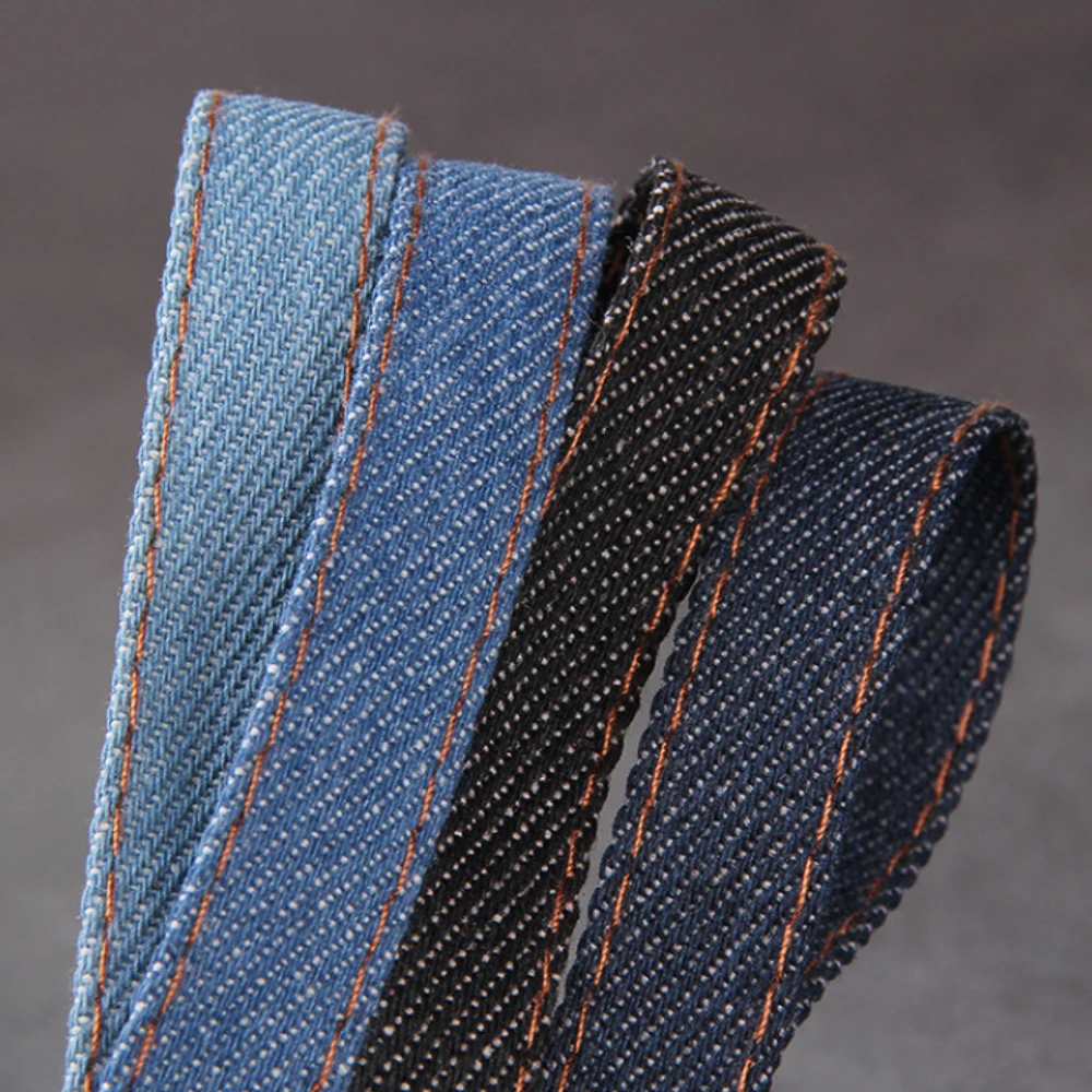 5 Meter Denim-Gurtband, flaches Cowboy-Stoffseil für DIY-Bastelarbeiten, Halsketten, Haaraccessoires, Heimdekoration. – Detail 2