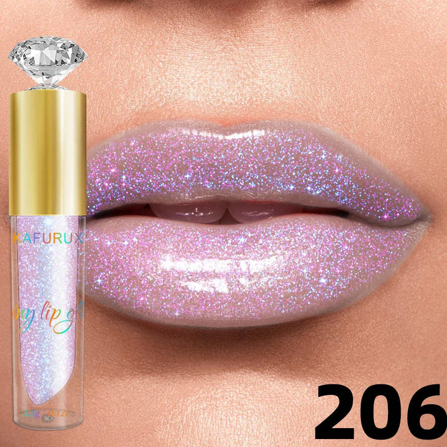 9 色ダイヤモンドシマーグリッターリップグロス保湿液体口紅パールカラーリップ釉薬セクシーなレッドピンクリップメイクアップギフト