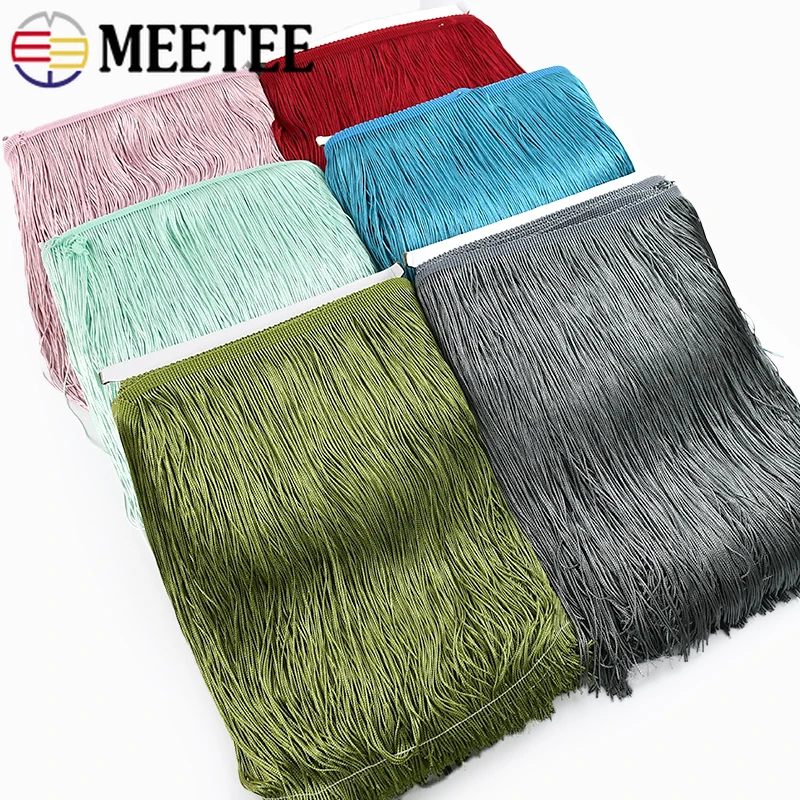 

5/10M Meetee 30cm Color Fringes Tassel Lace Trim Wedding Dress Tassels Fringe for Curtain Decorative Trimmings DIY Accessories
