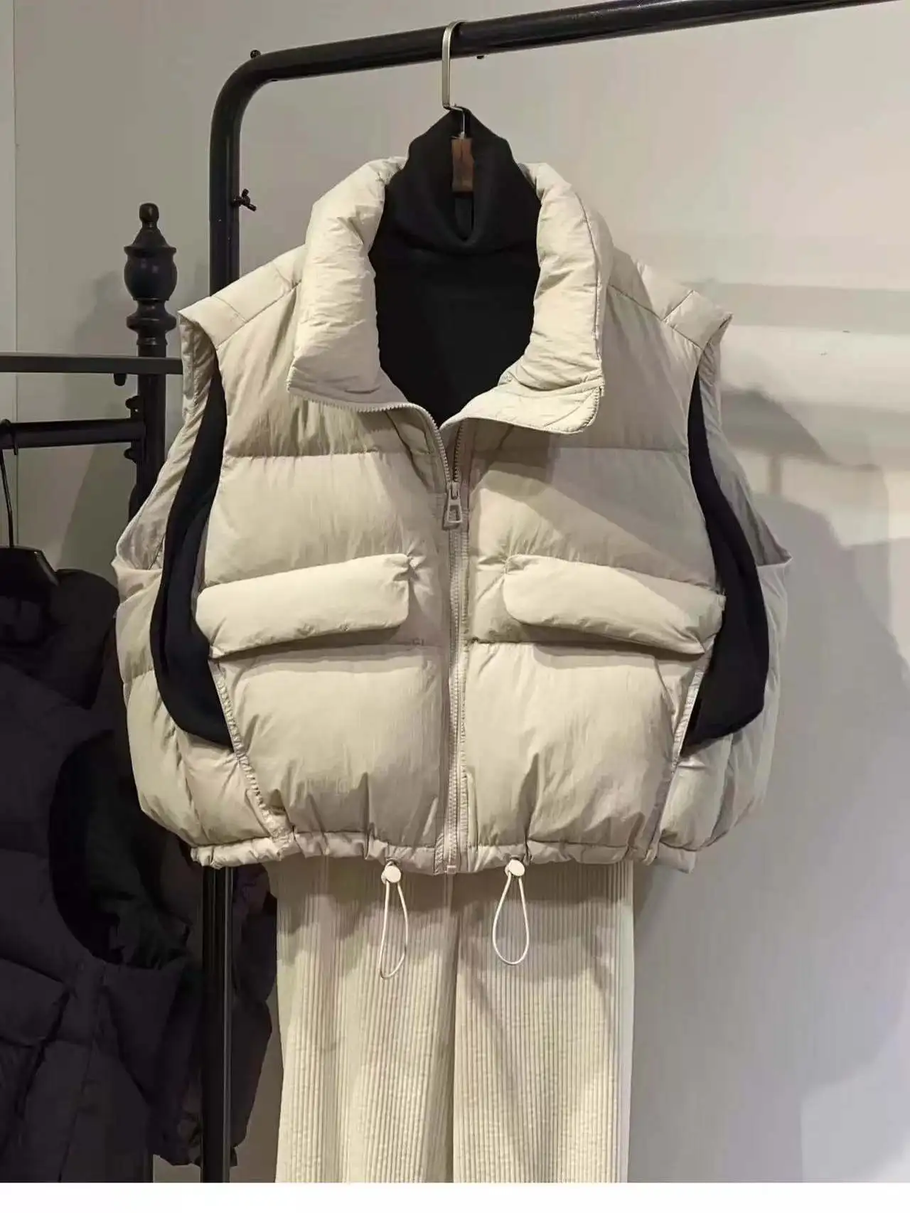 スリオルト パファージャケット レディース ファッション 2025 秋冬新作 小さいサイズ コットン パフベスト アウター 韓国風 ストレート...