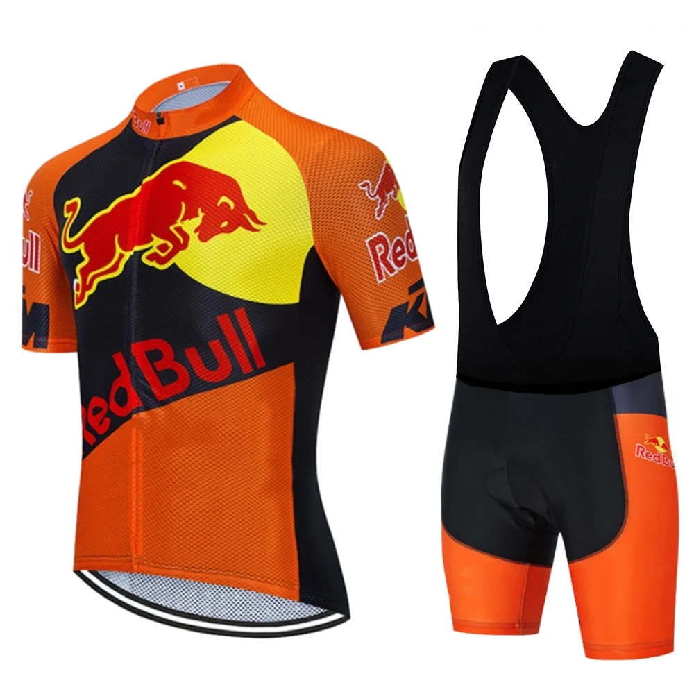 Red Bull Bib Короткая велосипедная мужская одежда Bi Cycle Jersey Мужские майки для шоссейного велосипеда Мужская велосипедная рубашка Куртка Велосипедная униформа Лето