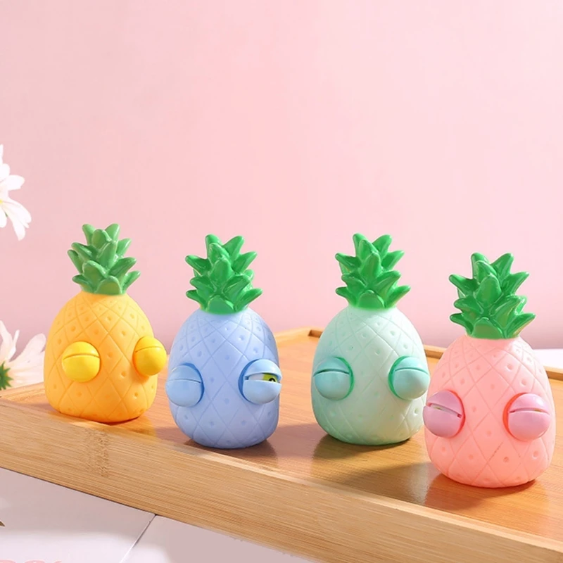 

Anti-Anxiety Squeeze Toy for Adult Eye Popping Pineapple Novelty Pinch Toy for Boys Girls Autisms Kids Stress Reliever