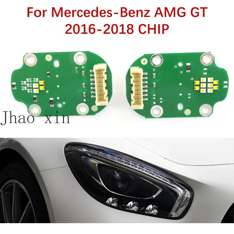 Car Headlights DRL CHIP Circuit Board Light Source Board Ballast Module for Mercedes-Benz AMG GT 2016-2018 Angel Eye White Light