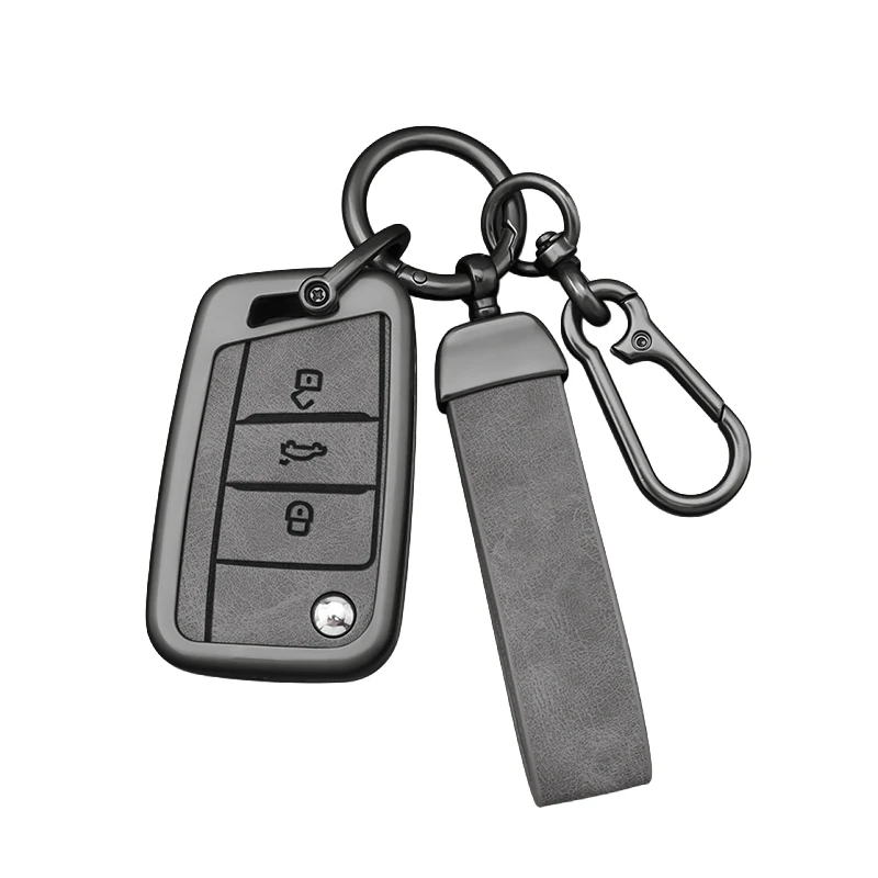 Suitable For Volkswagen VW Polo Golf 7 Passat Tiguan MK2 Beetle Ateca Caddy T5 Metal Leather Key Case Car Key Accessories Gadget view 6