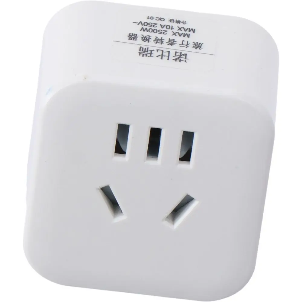 High Quality White Converter Plug Portable Durable Charger Plug PVC Converter Socket Motorhome