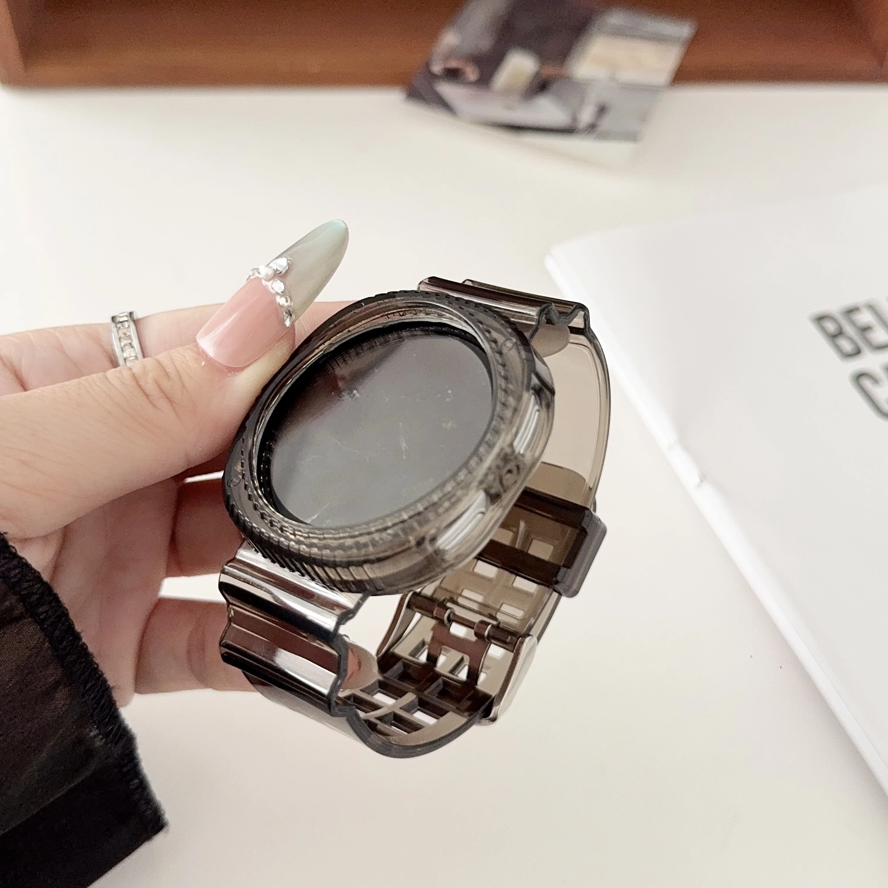 Transparentes Band + Hülle für Samsung Galaxy Watch 8 40 mm 44 mm Zubehör Transparentes Armband Galaxy Watch 8 klassisches 46 mm Armband
