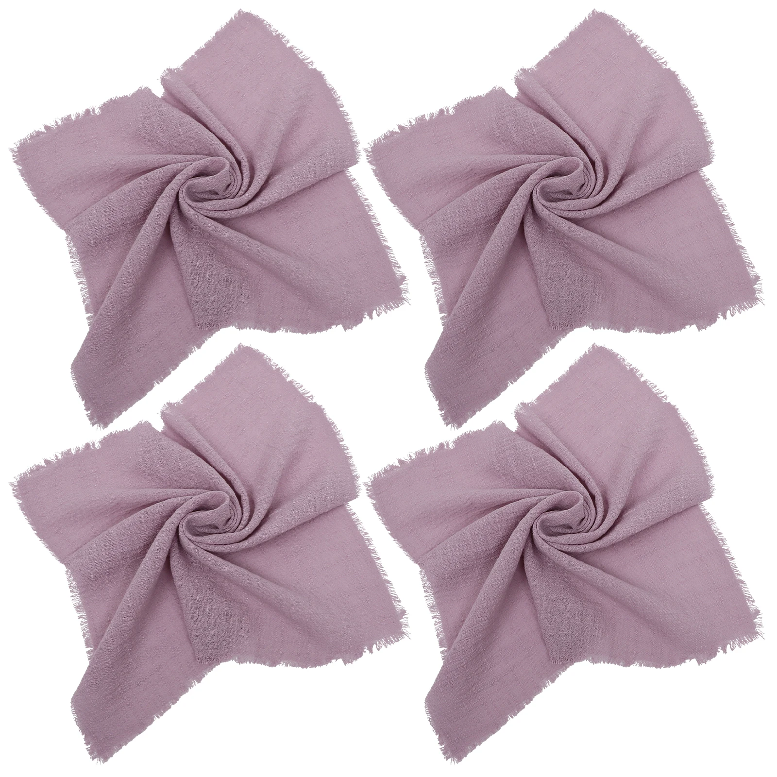 

4pcs Decorative Gauze Napkins Cotton Linen Wedding Party Table Cloth Reusable Washable Dinner Napkins Home Restaurant