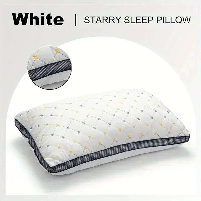 Super Soft Pillow High Rebound Soft Comfortable Bedroom Sleep Pillow Help Sleep Care Cervical Spine Five-star Hotel Pillow Core