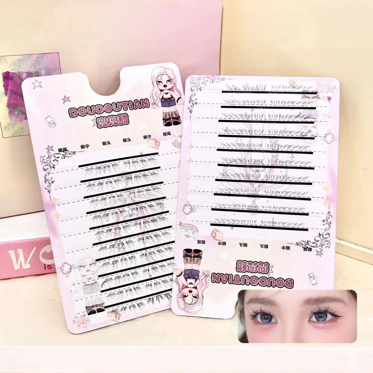 Synthetic Fiber Lower False Eyelashes Ultra Thin Transparent Band Natural Single Strand C Curl Daily Wear For Eye Makeup