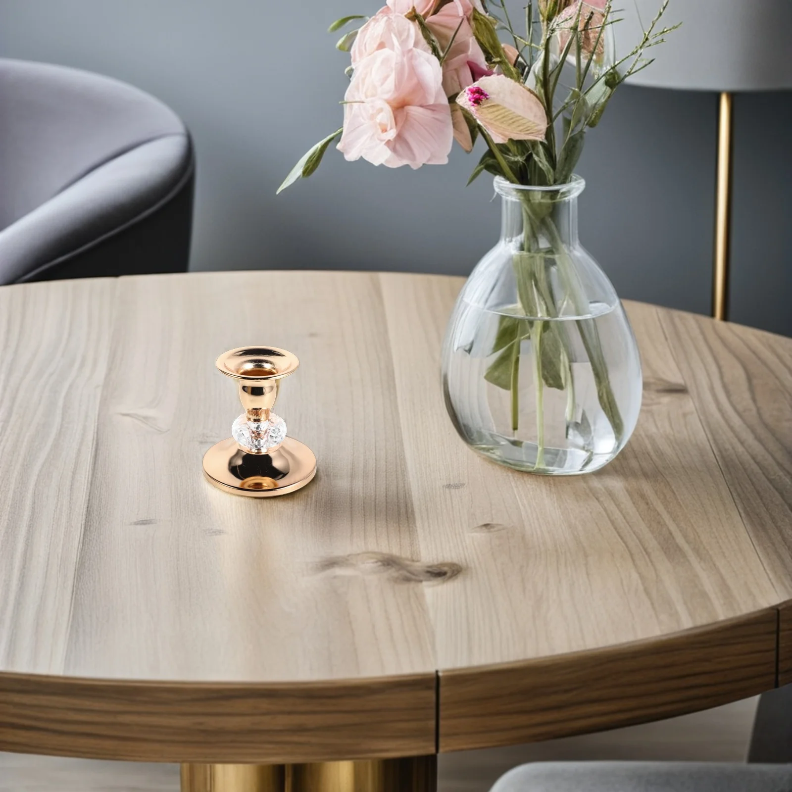 

Stylish 12 Inch European Crystal Candlestick Holder Ideal for Home and Wedding Decorations High-Quality Romantic Table