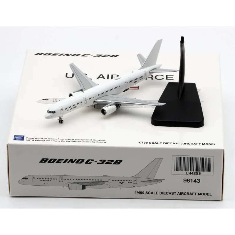 LH4253 Alloy Collectible Plane Gift JC Wings 1:400 USAF Boeing C-32B Diecast Aircraft Jet Model EC-GCM Reg:99-6143 With Stand