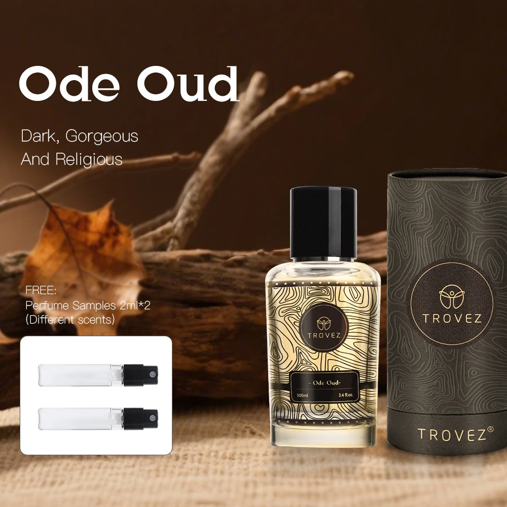 

TROVEZ Ode Oud Eau De Parfum 100ml Perfume Wood Oriental Tone Body Spray Rich Arabic Perfumes Free 2 Pieces of 2ml Samples