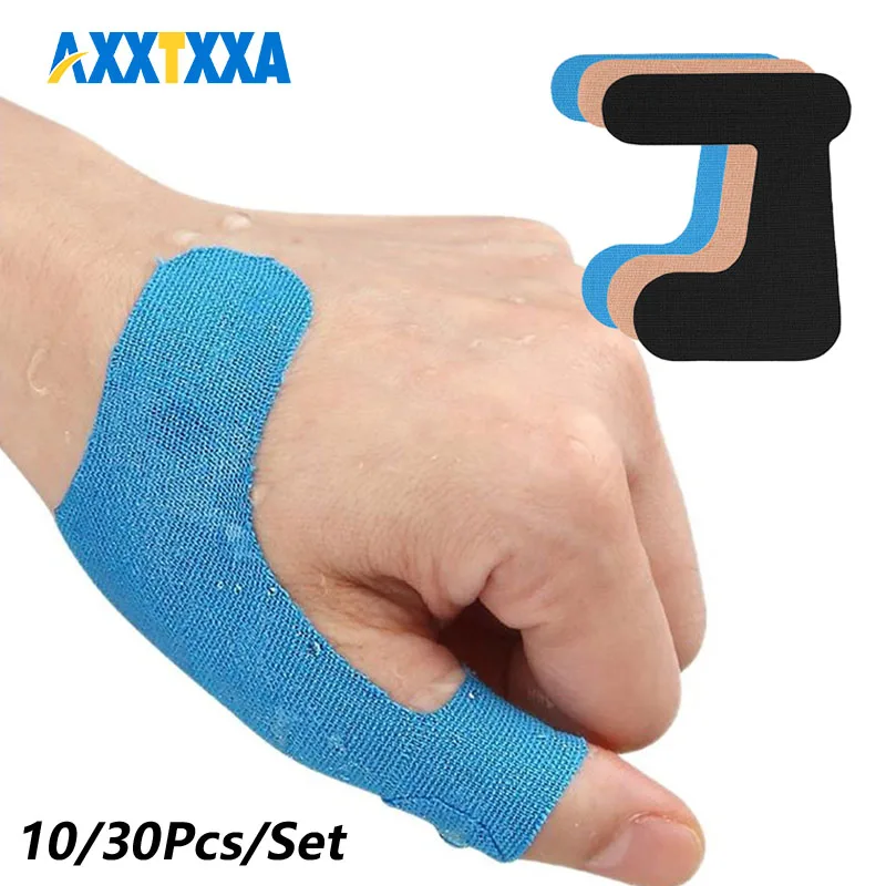10/30PCS Precut Kinesiology Tape for Thumb, Thumb Protecting Tape Thumb Straps, Stretchy Athletic Tape, for Sport Housework