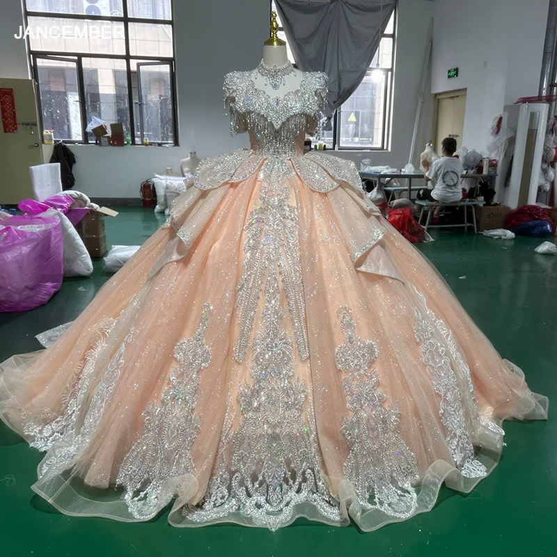 2024 New Elegant French Princess Short Sleeves Organza Wedding Dress Bride Trail Dress Women for Wedding Down vestido de novia