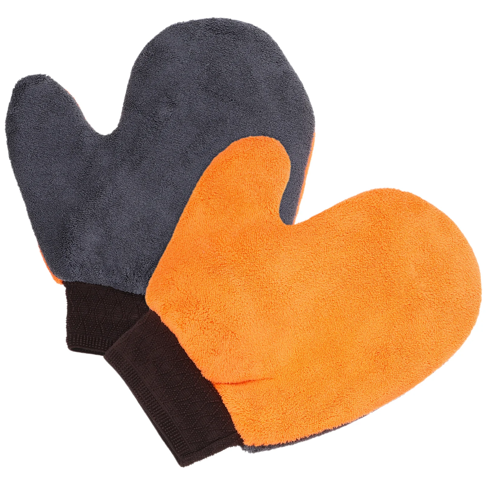 

2pcs Car Wash Gloves Coral Fleece Double Sided Mitts for Cleaning Dusting Scratch Free Auto Exterior Care Products