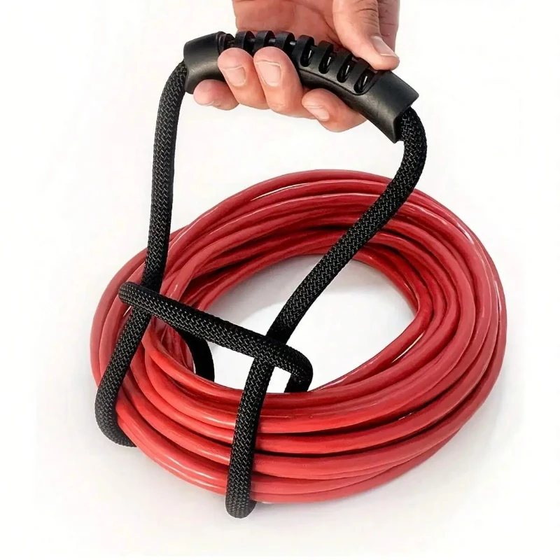 1/2pcs Heavy-Duty Storage Straps Hook and Loop Extension Cord Organizer With Rubber Handle Cord Wrap Holder for Household