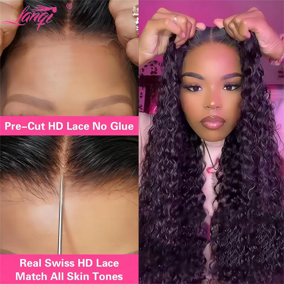 Glueless Bob Wig Human Hair Ready To Wear Water Wave Transprent Lace Closure Wigs for Women Brazilian Remy Hair Wig