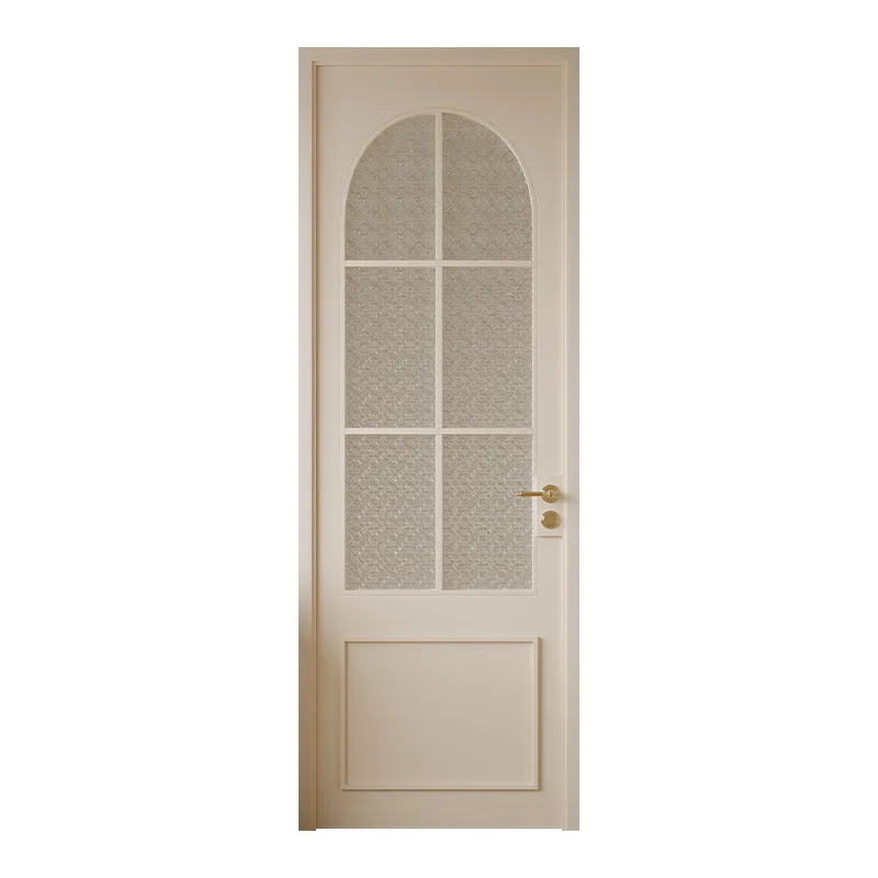 

Extremely narrow, French, vintage, swing door, cream wind, titanium magnesium alloy, bathroom, tempered glass,