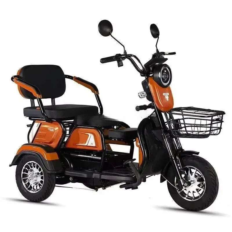 

Fashion 3 wheel electric tricycle 48v open body steel vehicle family passenger