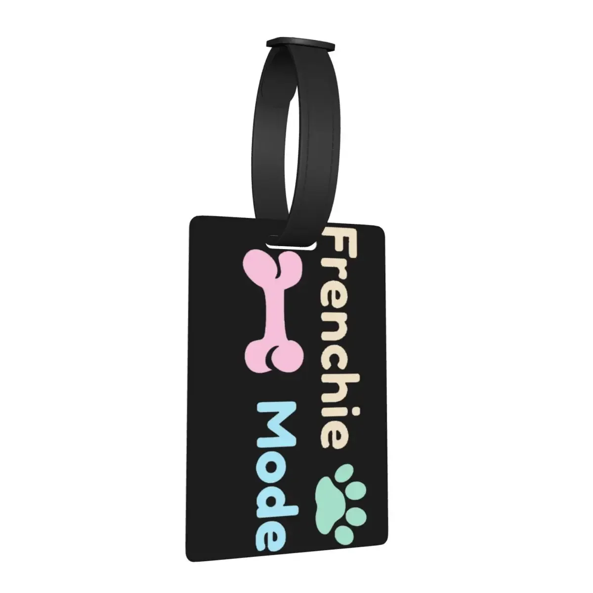 

French Bulldog Dog Quote Minimal Frenchie Text Luggage Tags Suitcase Portable Baggage Boarding Tag Label Holder ID Name Address