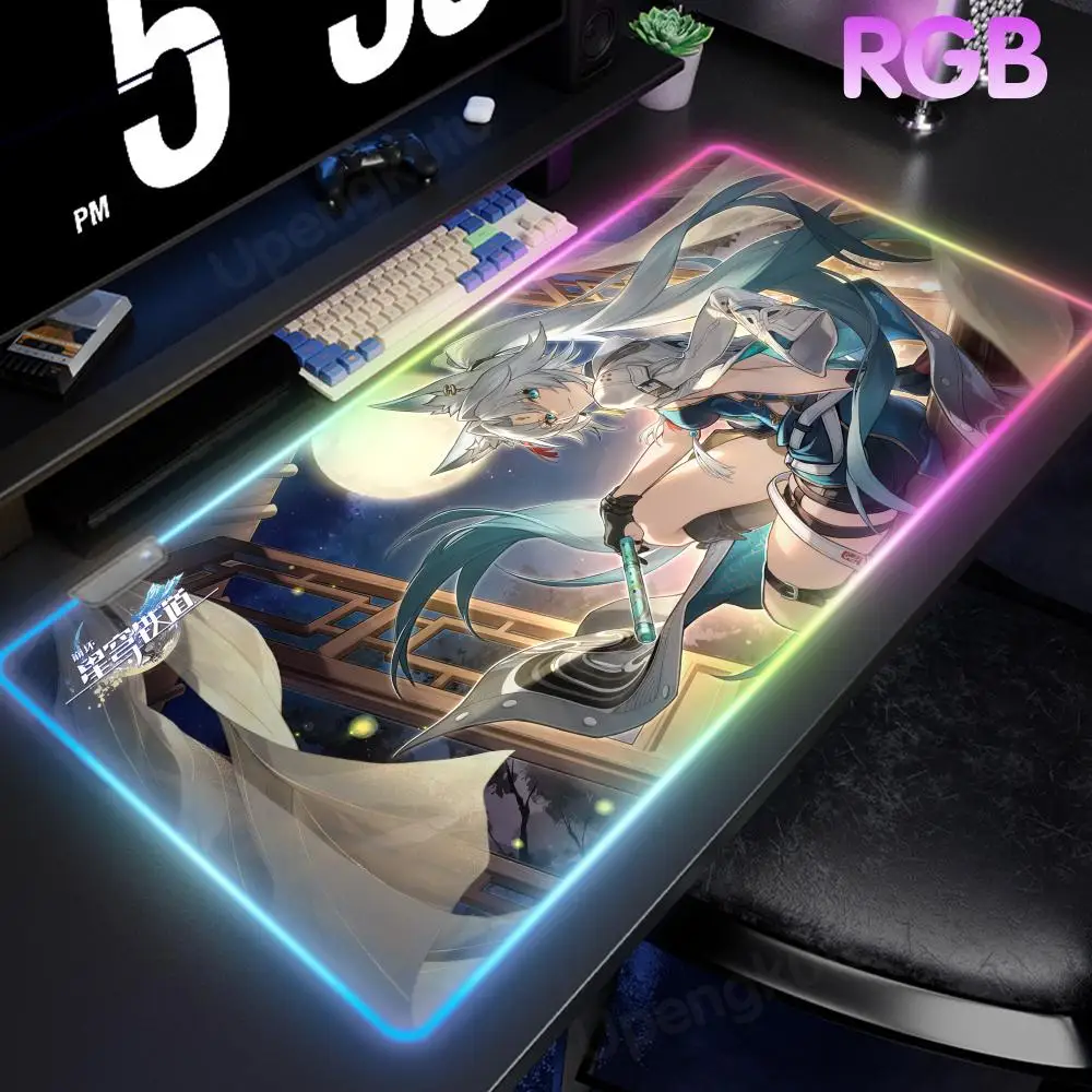 

Feixiao Mouse RGB Gaming Mousepad Pad RGB Mouse New Arrivals Pad Gaming Accessories Luminous Desk Mat Backlit Speed Mousepad LED