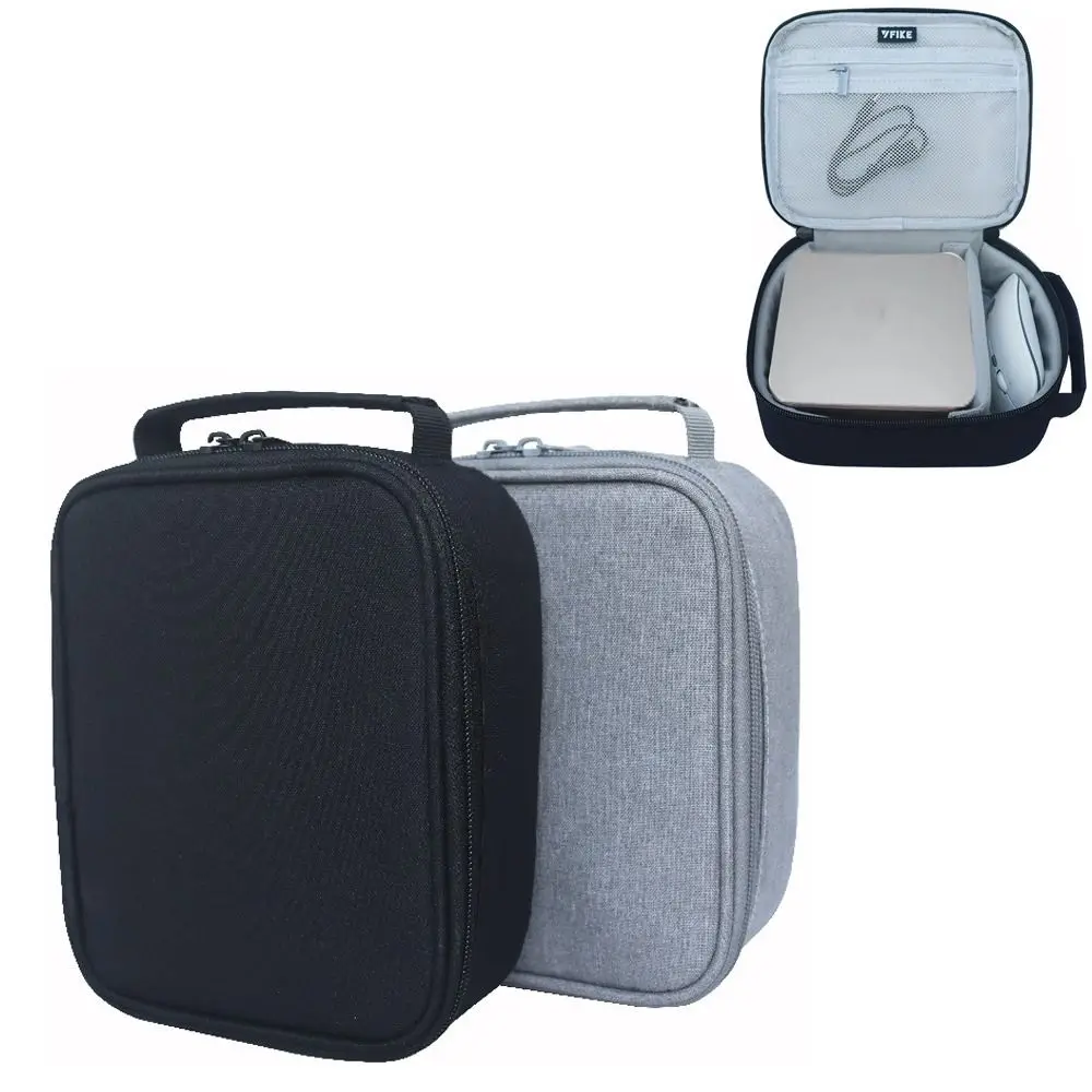 Portable Storage Bag Waterproof with Mesh Bag Protective Case Anti-drop Anti-scratch Host Organizer for Mac Mini M4/M4 Pro 2024