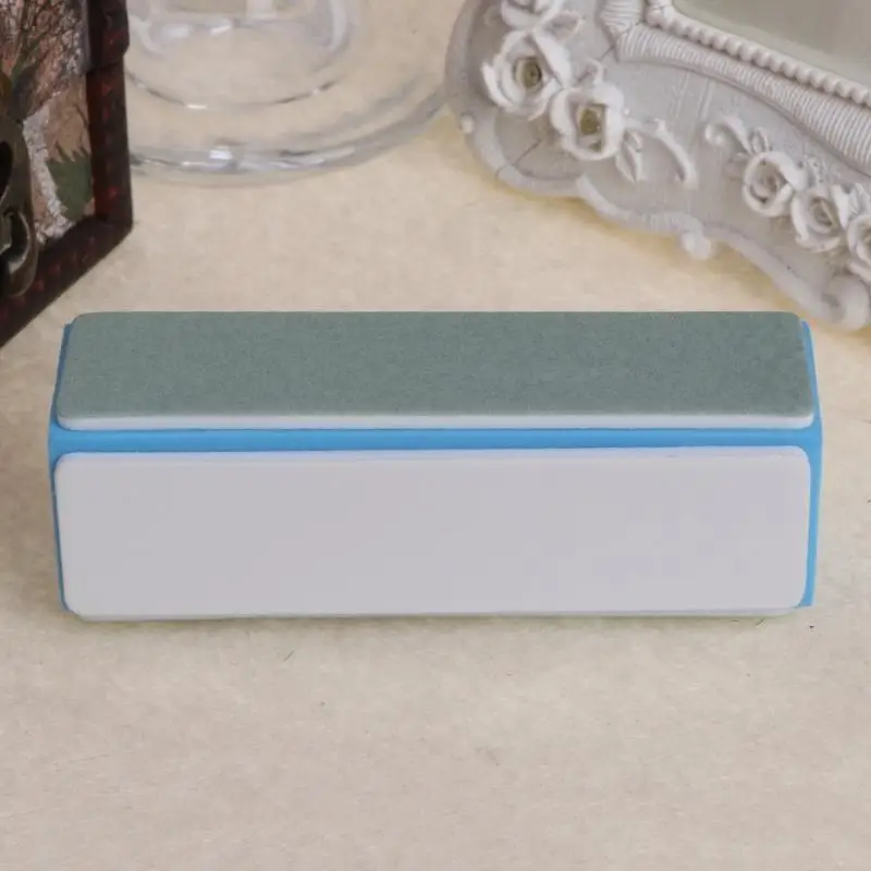 A52E 4 خطوات ، ملف الأظافر العازلة ، طحن الصنفرة تلميع كتلة التلميع الأزرق أبيض الأظافر