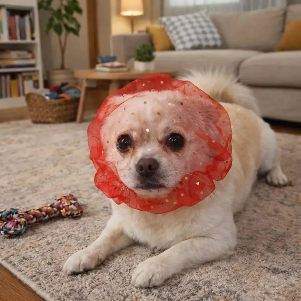 Breathable Dog Anti-Eating Veil Comfort Adjustable Pet Protective Mask Polyester Elastic Dog Mouth Guard Outdoor Pet Supplies