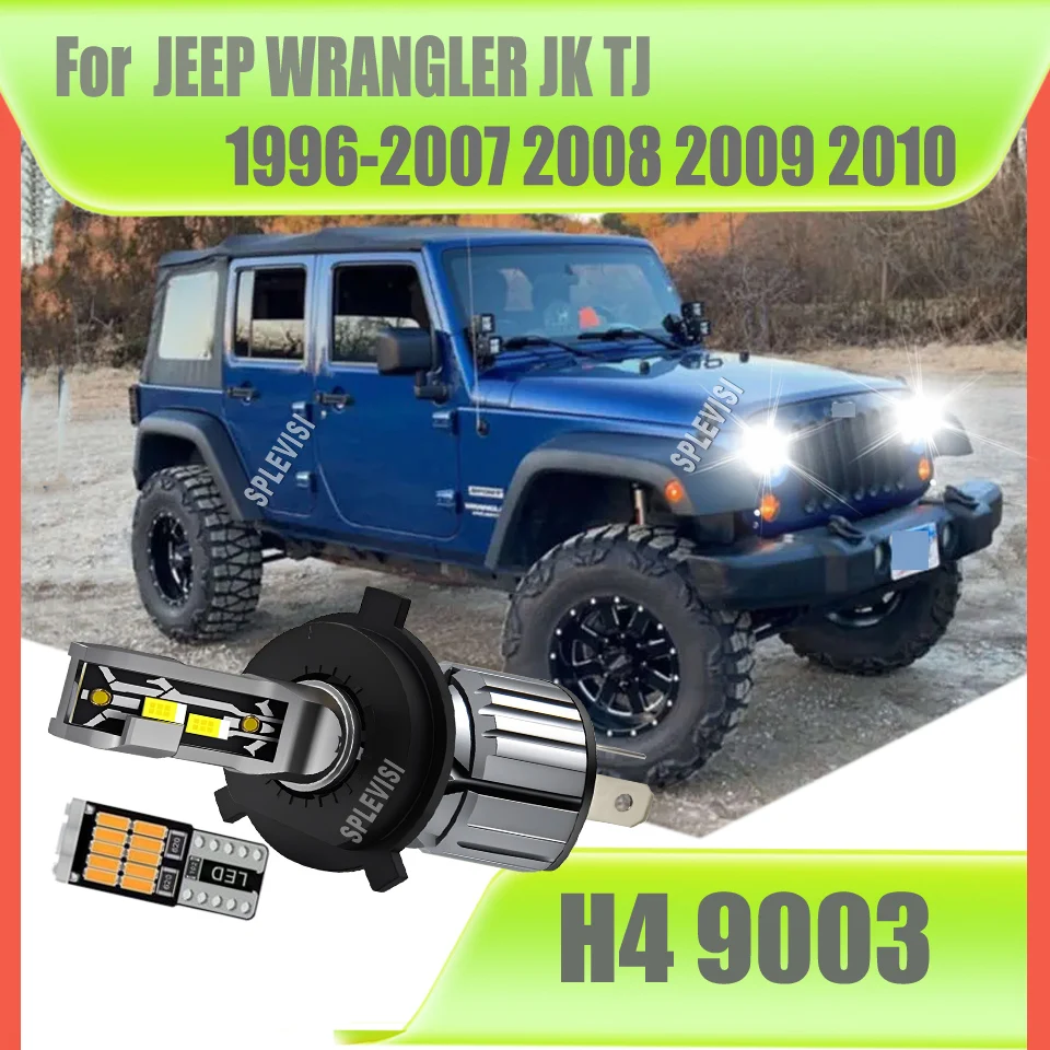 

LED H4 9003 Headlight 7500LM Super Bright Fanless Auto Bulb For JEEP WRANGLER JK TJ 1996 1997 1998 1999 2000 2001 2002-2010