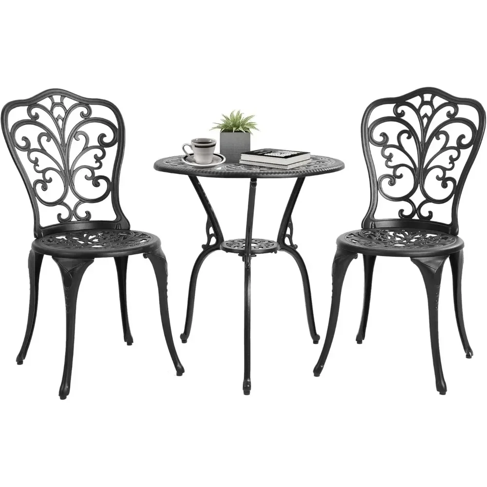 

Hot selling-Nordic Bistro Table and Chairs Outdoor Patio Set, Butterfly Pattern Cast Aluminum for Garden Balcony-high quality