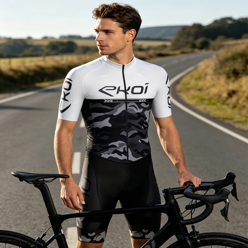 

2026 Team Triathlon Suit Men Cycling Jersey Skinsuit Jumpsuit Clothing Road Bike Tights Sports Set