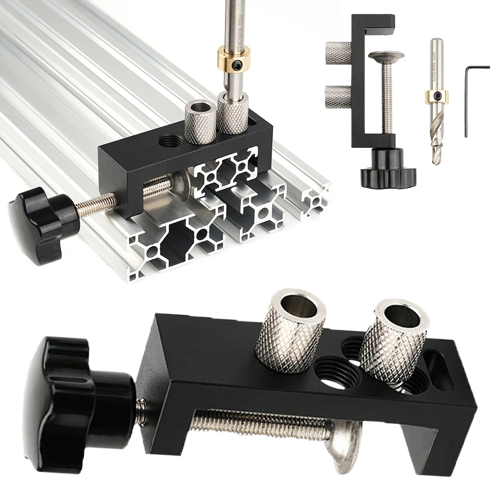 Universal DIY Tool Aluminum Profile Punching Auxiliary DIY Tool Profiles Generic Jig Guide for 20/30/40 Series Profiles