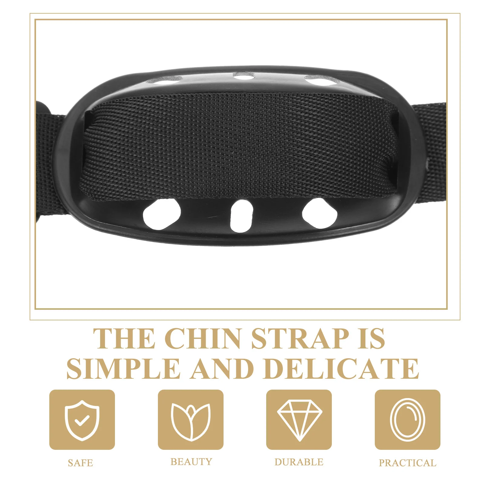 

2Pcs Adjustable Chin Strap Safety Chain Belt Replaceable Chin Strap for Hard Hat Construction Use Wear-Resistant