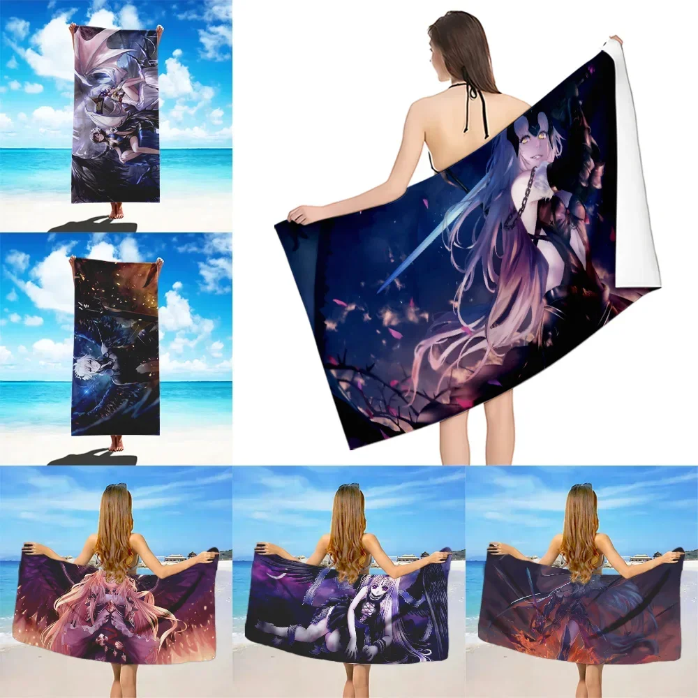 Hot Anime Demon Beach Towel Microfiber Sand Free Quick Dry Soft Sandproof Pool Towels Gift for Women Travel Gym Shower Camping