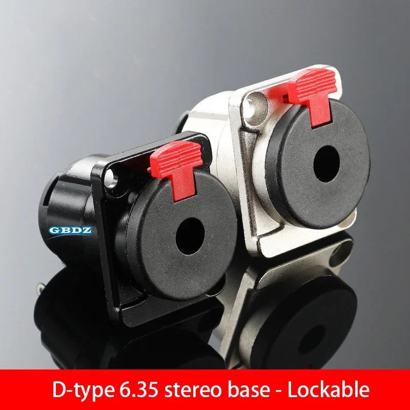 

D-Module Stereo Mono Adapter Plugs Audio Video 86 Panel 6.35mm Stereo Voice Female Socket 2 3 Pole Metal Female Socket XLR Sock