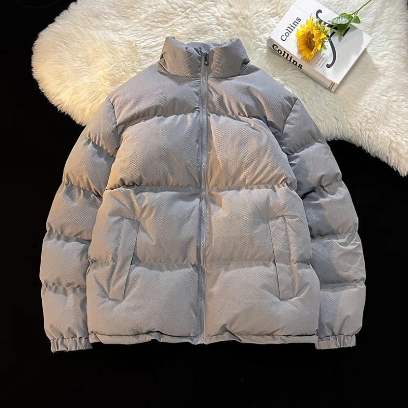 

Мужская зимняя утепленная хлопковая куртка свободного кроя на молнии, повседневная, молодежная, теплая верхняя одежда