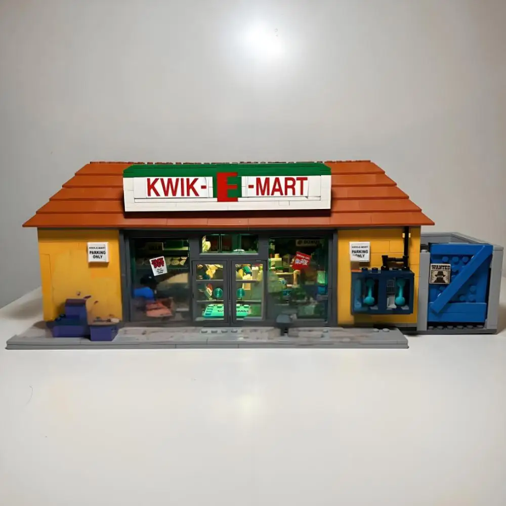2179 قطعة سوبر ماركت المدينة متجر Kwik-E-Mart فيرجينيا الراحة نموذج MOC الطوب الحلي مهرجان هدايا الحفلات