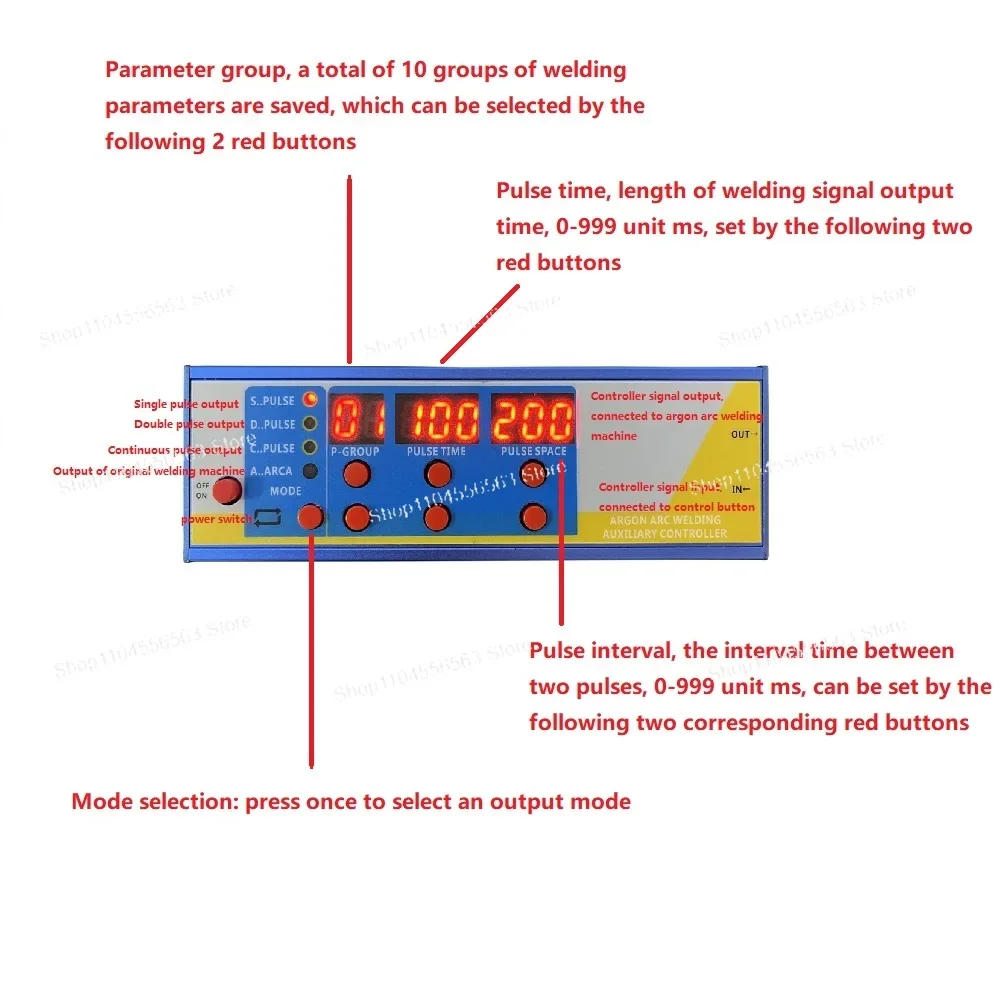 YHD03 Cold Pulse Time Controller Board for TIG/Spot Welder, Analog Cold Welding Control